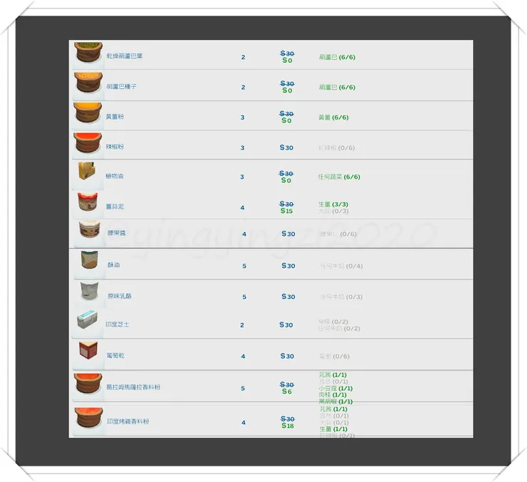 Add On 03產品清單