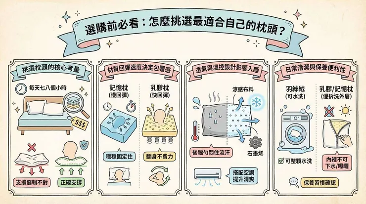 選購前必看:怎麼挑選最適合自己的枕頭?