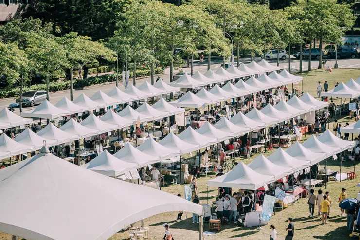 ▲位在清大大草坪的大新竹食農教育嘉年華。