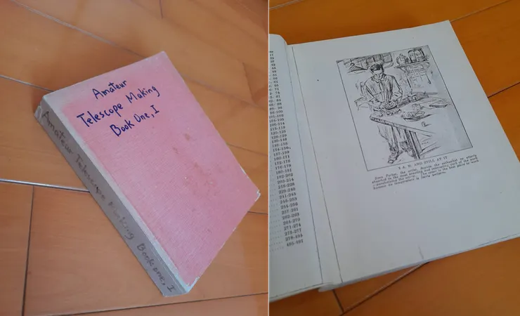 美國業餘者天文望遠鏡製作的經典書籍，靠著它我才能完成自學計畫的目標。我在台大總圖找到這本書，當時台灣尚未受美國特別301法案管制，智財權概念尚未普及，影印店林立，當我借出這本書後，立馬影印一本，狼吞虎嚥一番。