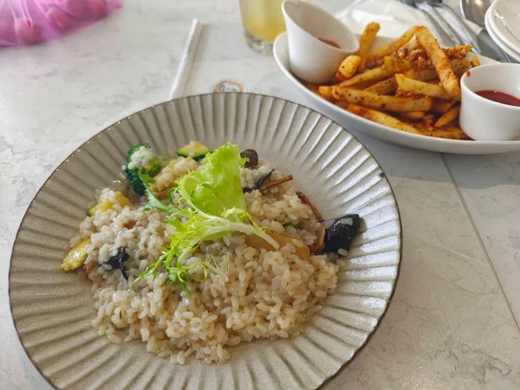 △松子青醬鮮蔬義大利燉飯