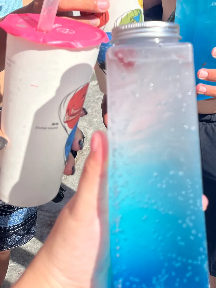 左：海草蜂蜜蘆薈、右：海很藍