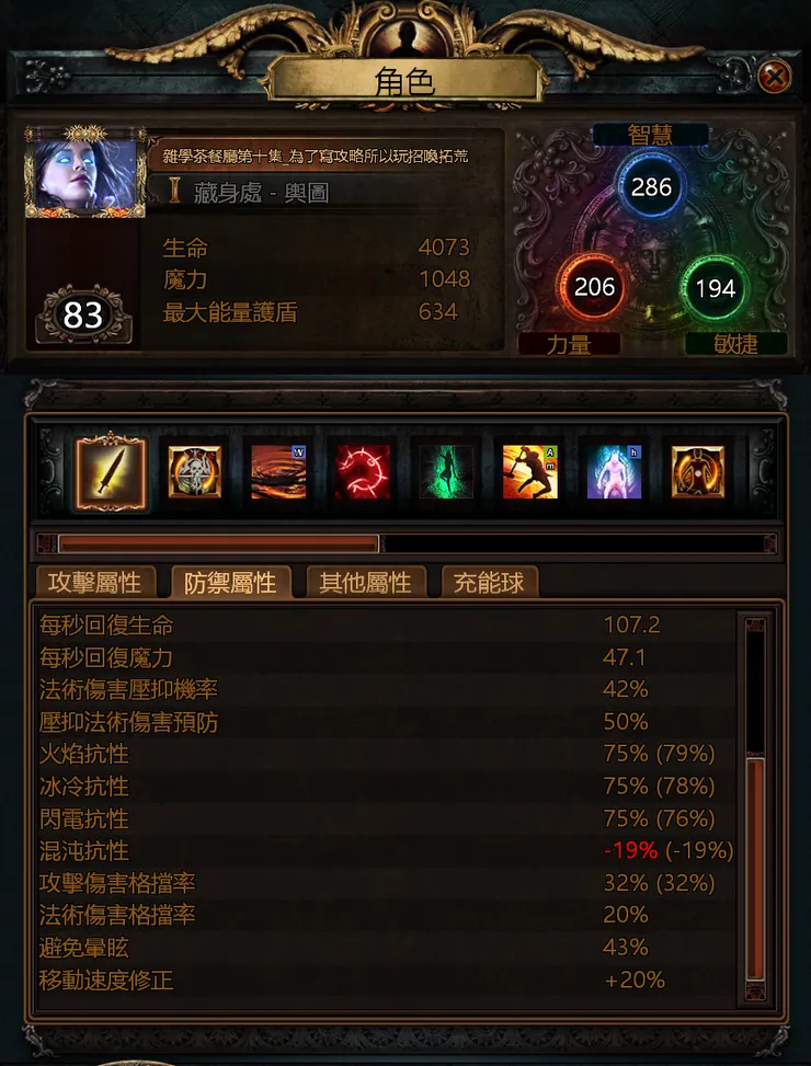 這裡忘記加上壕溝戰的壓抑法術12％