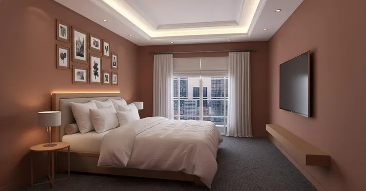 Guestroom interior image generated by Render AI Image Generator