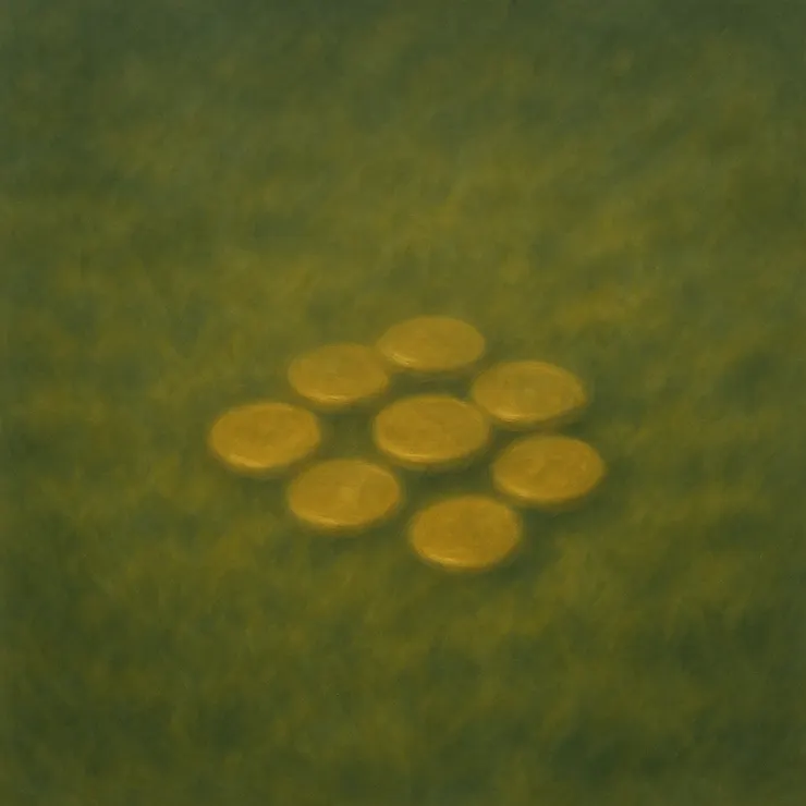 草叢間的金幣（AI assisted visuals）