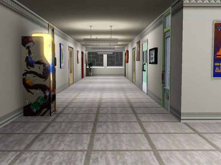 很有學校感覺的走道。