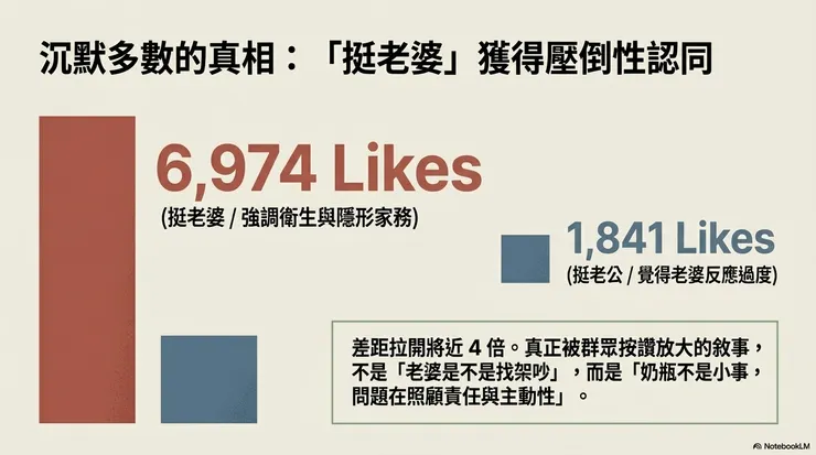 挺老婆與挺老公在 like 權重上的差距圖