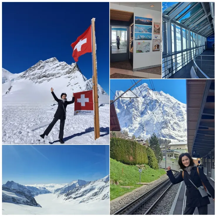 快閃登上少女峰 ,下山繼續趕路