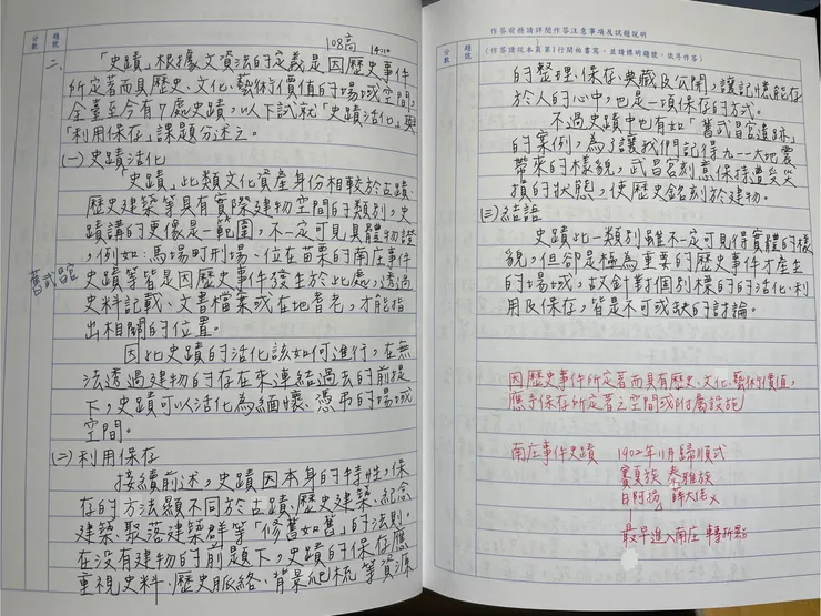 考古題練筆參考-1 (答題內容非供參考)