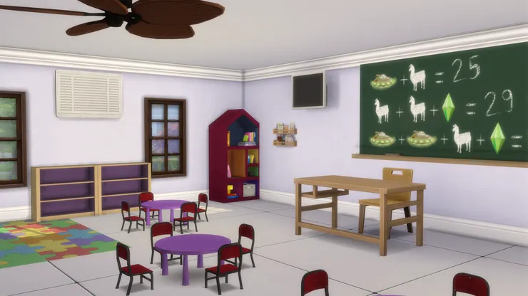 這個也是低級生的課室，只是主題不同，主色也自然不一樣。