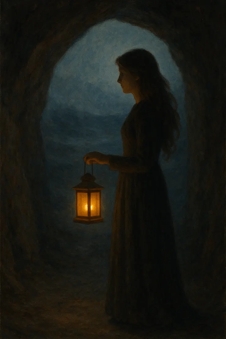 她的步伐輕盈如霧，卻散發著沉穩如大姊姊的氣息。