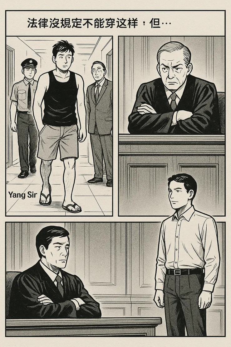 開庭時的服裝要留意