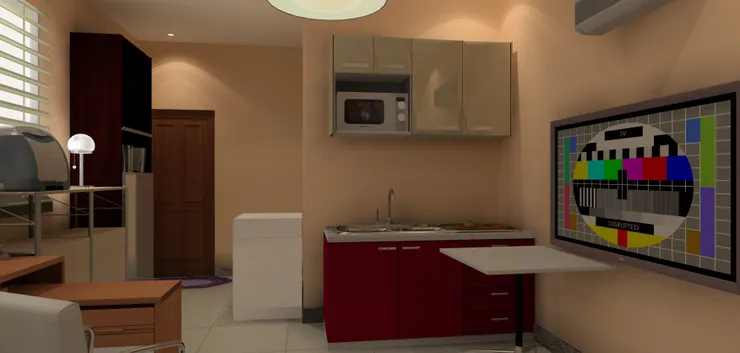 有獨立備餐間，可以做飯，不用只吃外食。只能吃外食我會死。