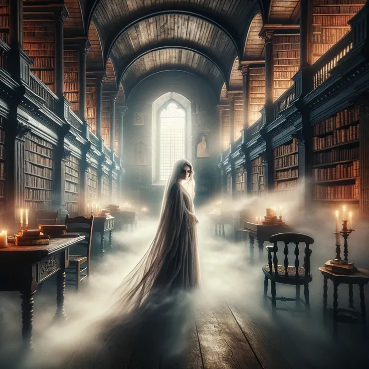 During the day, she was just a whisper between the pages, a fleeting shadow in the corner of an eye.