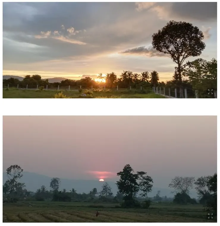 以上是我自己拍的乡村教會院外的景色