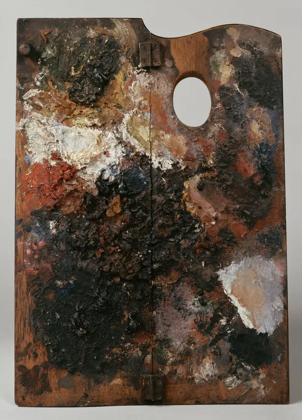 塞尚（Paul Cézanne）用過的調色盤 圖片來源： Musée d'Orsay