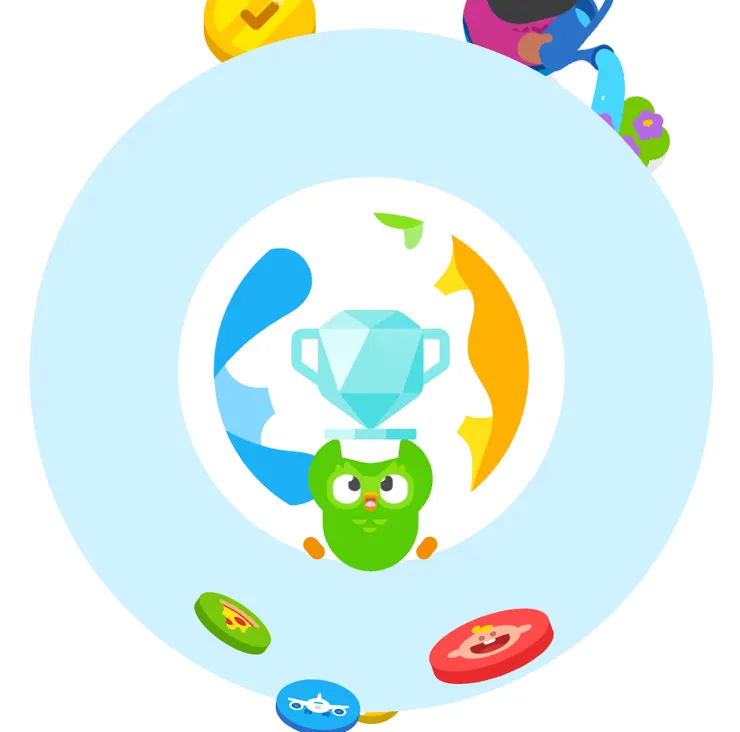 我已經完成Duolingo上的所有課程啦!