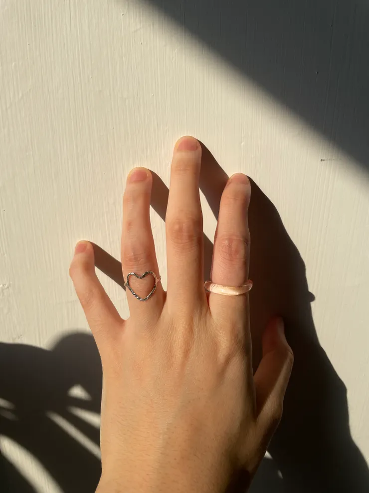 澀谷PARCO買的兩個戒指，超可愛，價格不到太貴，200-300 NTD/個，可愛小物會讓人瞬間幸福ＸＤ