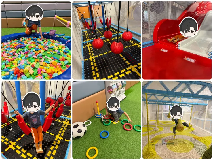 各式各樣的障礙關卡可以玩，網繩區也是很多小朋友的最愛