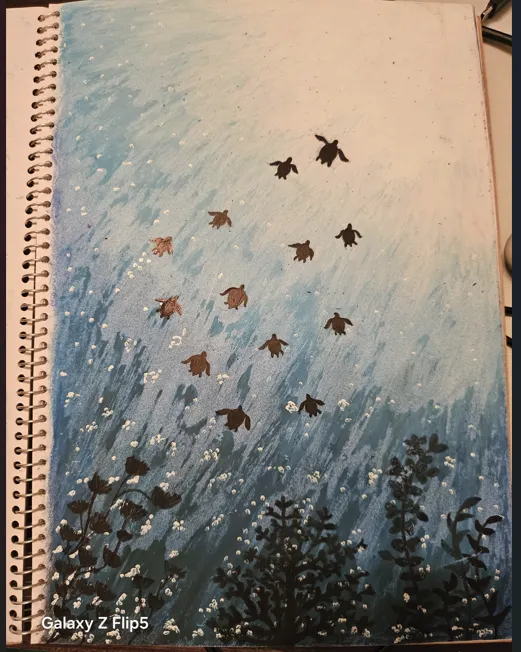 這是蠟筆推畫~是學YT的~!YT萬歲~!