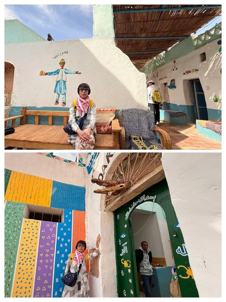 努比亞人的房子有類似天井的設計，通風採光良好。