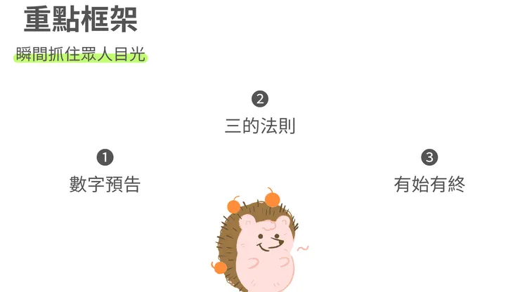 重點框架的三個關鍵