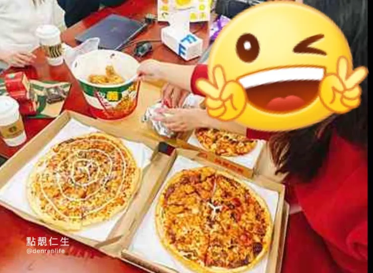 一下就被分食完 根本來不及拍照的披薩