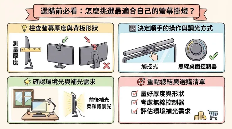選購前必看:怎麼挑選最適合自己的螢幕掛燈?