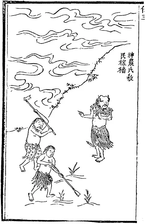 神農氏教民如何耕種（圖源：維基百科）