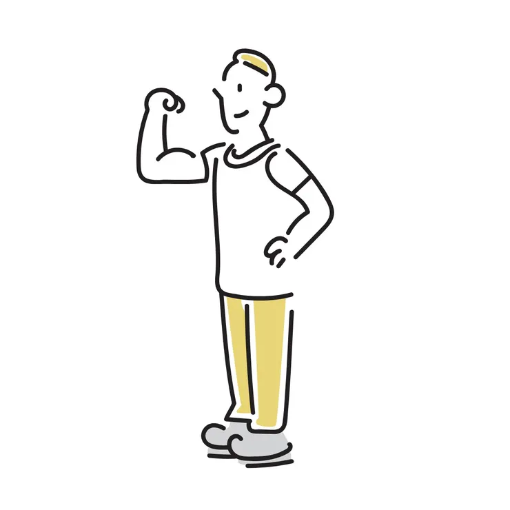 圖片來源: 鍛えた男性のイラスト by Loose Drawing  https://loosedrawing.com/illust/931/