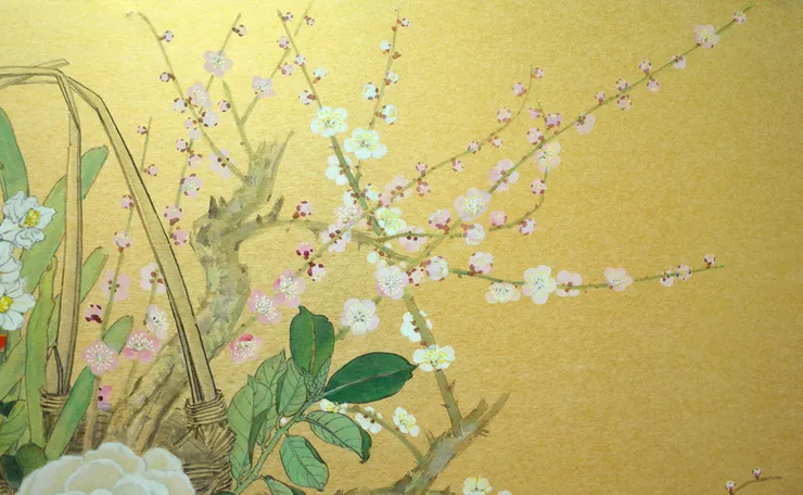 〈歲朝清供〉局部－梅花