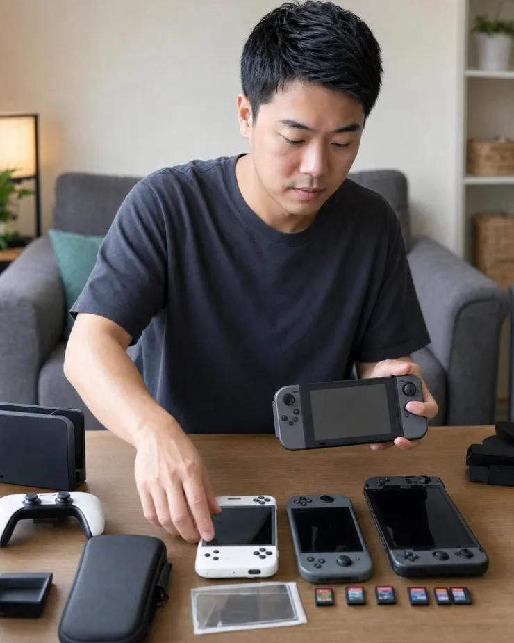 梁練偉整理 Switch 2 與掌機設備比較表，分析電池螢幕握持與遊戲庫
