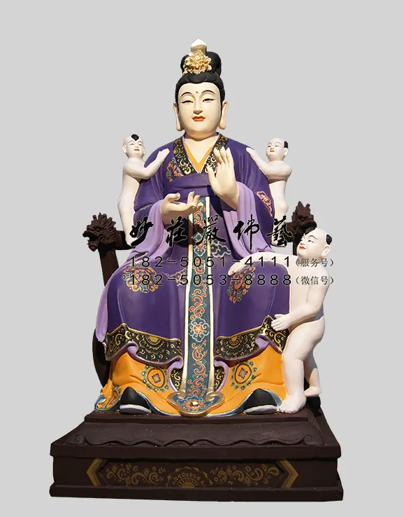 送生娘娘彩繪神像