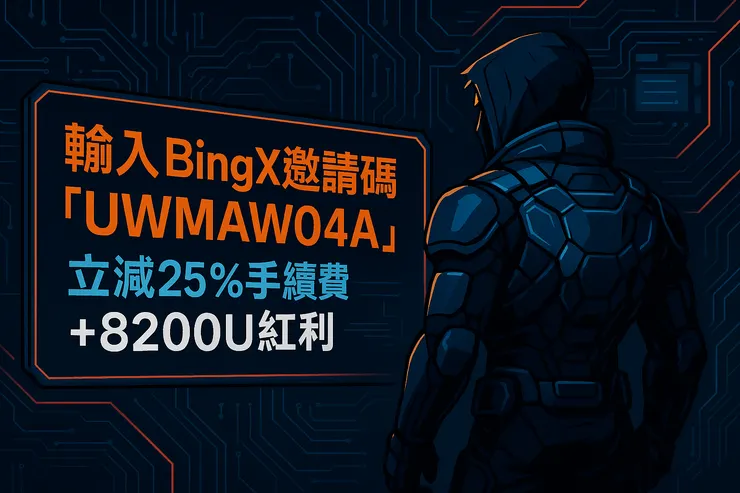使用 BingX推薦碼「UWMAWO4A」與未填碼的手續費對比圖，實測省下25%費用｜BingX邀請碼註冊實測