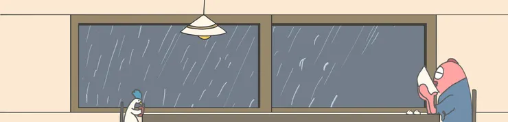 鴨鴨先生在看報紙