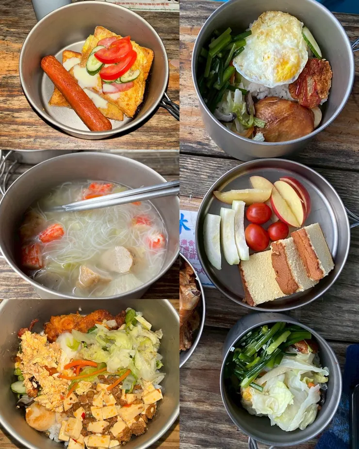 早餐(左1)、午餐(左2)、晚餐(左3+右圖)