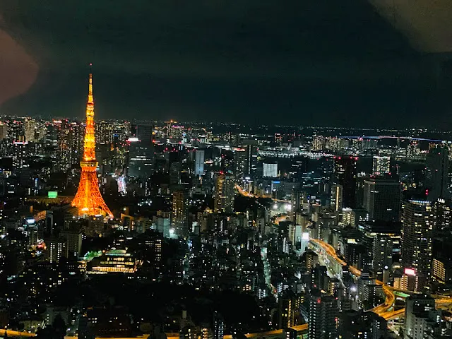 從六本木之丘展望台拍攝的東京鐵塔夜景