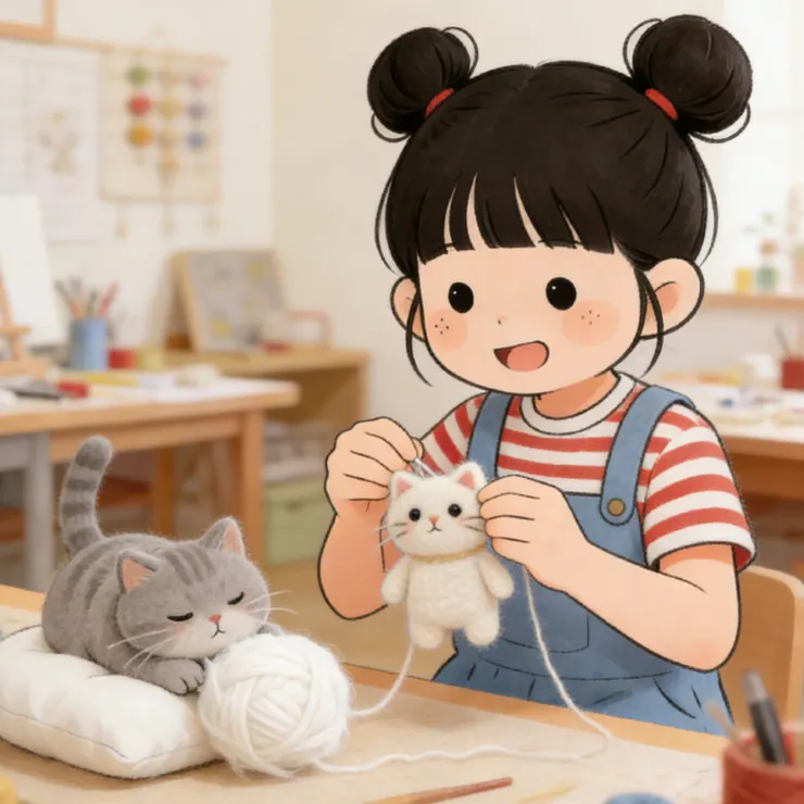 貓咪的祖先都是野生捕獵高手，靠抓老鼠、小鳥這類小獵物為生，而毛線軟軟的長得像小獵物