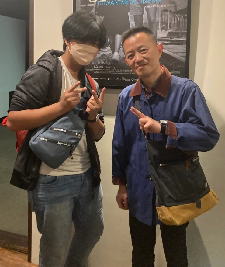 我與盧盈良導演（右）的合照