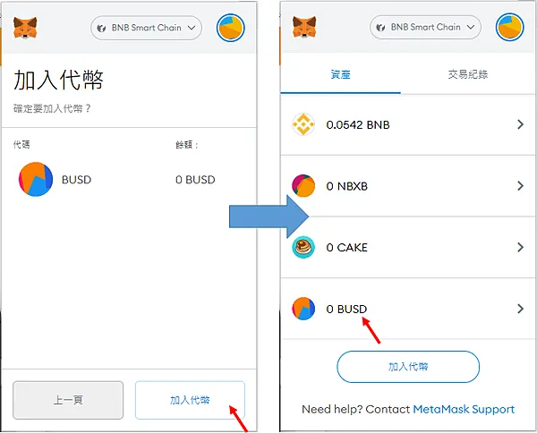 Metamask｜小狐狸錢包新增 BUSD 教學 (How to add BUSD in Metamask)