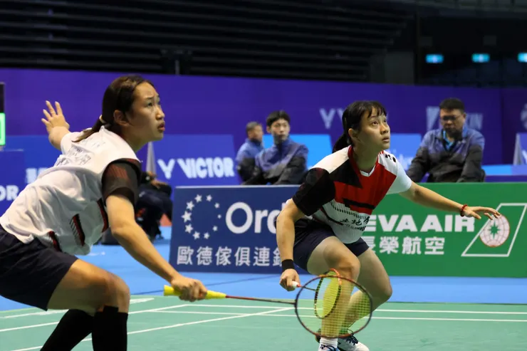 台灣女雙許尹鏸（左）／林芝昀合拍不久，排名已直線上升。