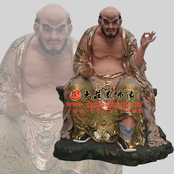 賓度羅跋羅墮閣尊者彩繪佛像