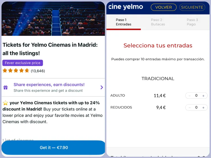 在Fever上購買電影票 現省€3.5！