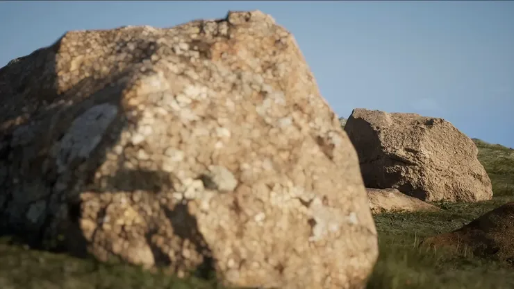 利用固定鏡頭設置石頭來阻擋視線，玩家只能依靠感覺操作