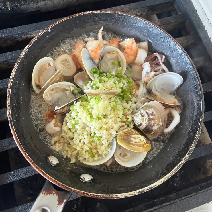 我的蒜加得太多了，蔥可以不用加