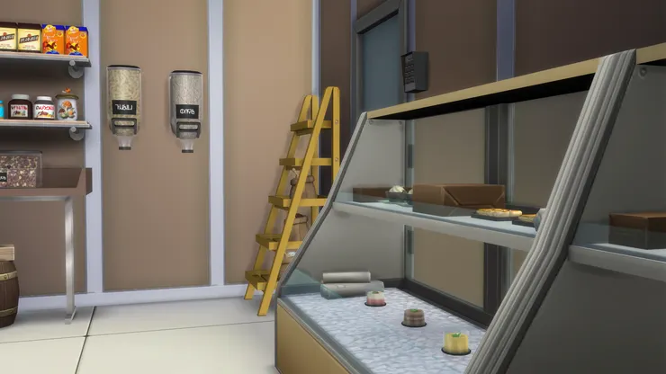 我覺得這把木梯架子很有鄉村味道。現在有很多有機食材店也佈置成這個樣子，很原始的感覺。