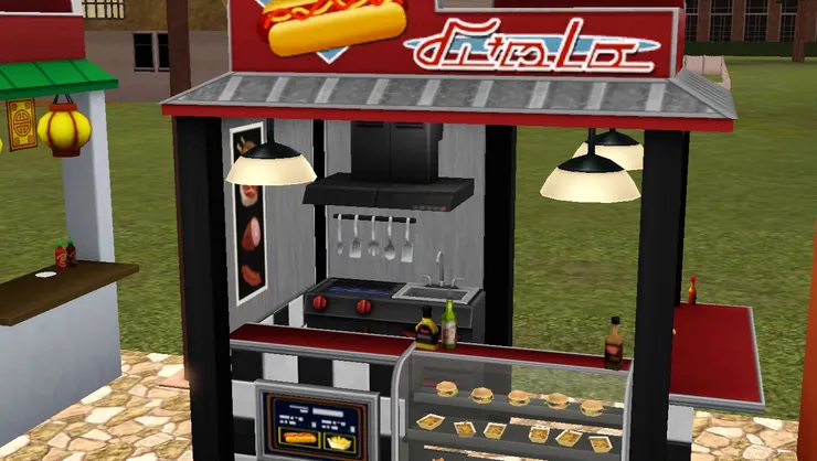 隔壁是賣熱狗。