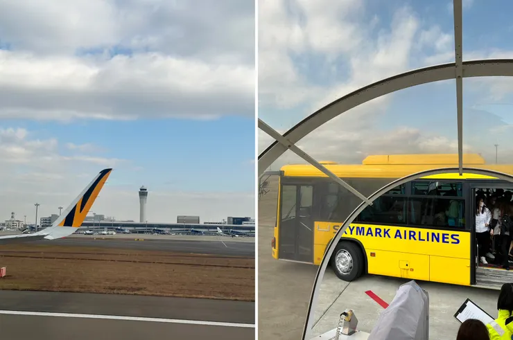 這次搭虎航，居然沒有空橋，好冷哩