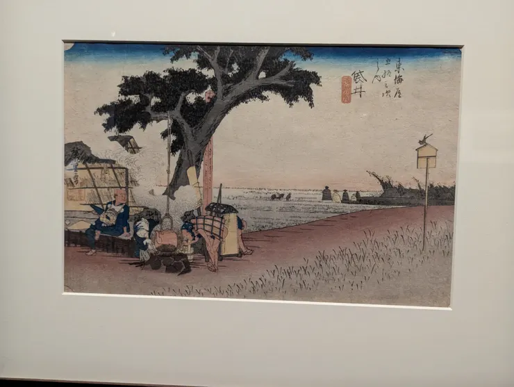 東海道五十三驛站 袋井 出茶屋之圖--歌川廣重