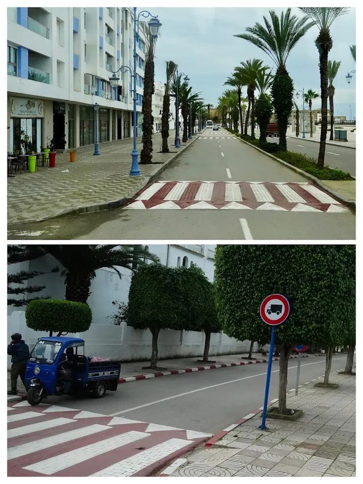 停車場附近街道人車冷清